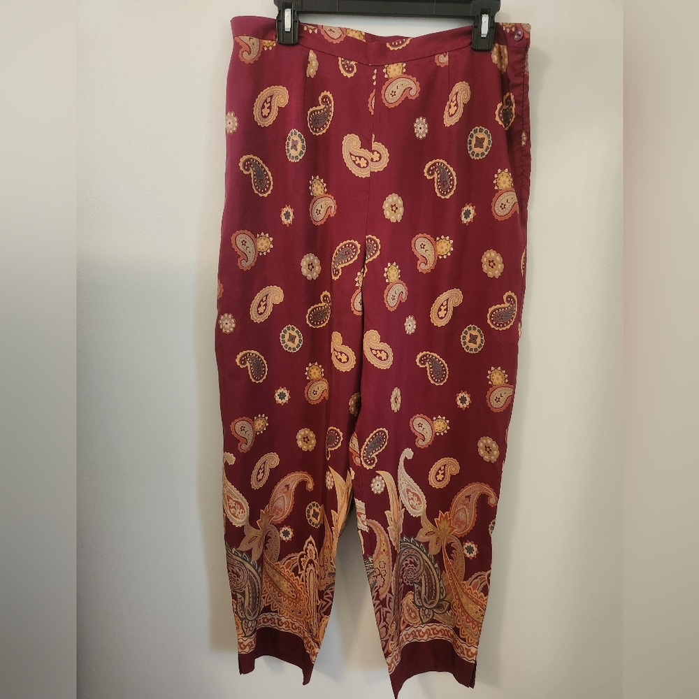 Vintage Silk Paisley Pants